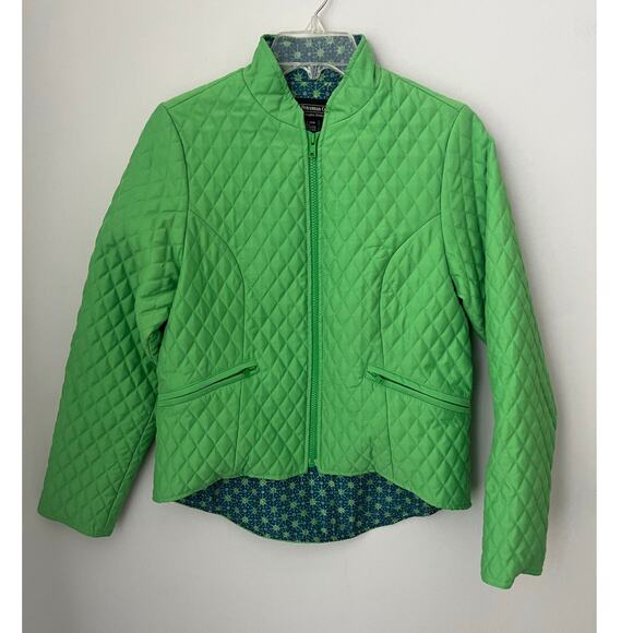 J. Peterman Jackets & Blazers - J. Peterman Quilted Jacket Coat Green Equestrian Preppy Old Money Size Small